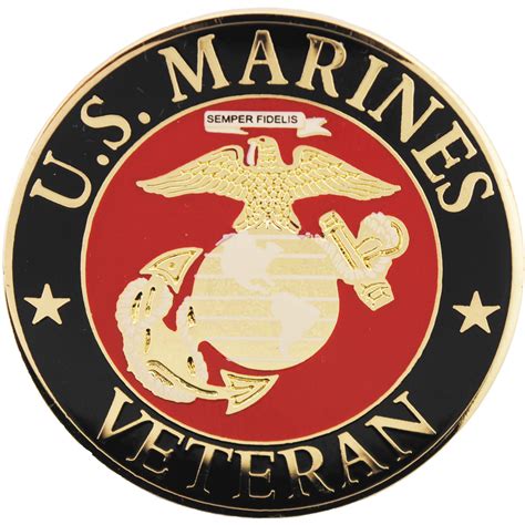 Military Gr Us Marine Corps Veteran Logo Pin 1 12 Inches Walmart
