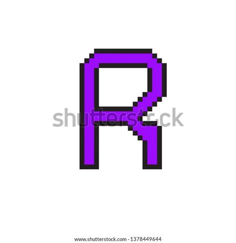 Pixel Art Alphabet R Stock Vector Royalty Free 1378449644 Shutterstock