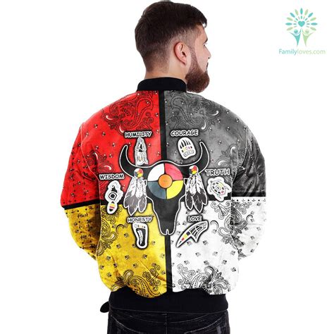 Seven Grandfather Teachings Classic Over Print Bomber