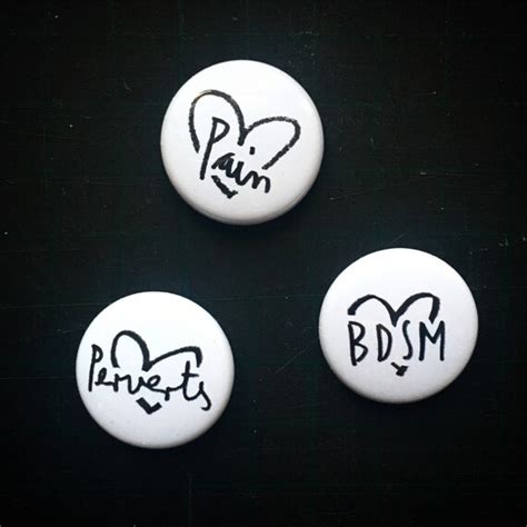 3 Kinky Love Pins Of Your Choice Etsy