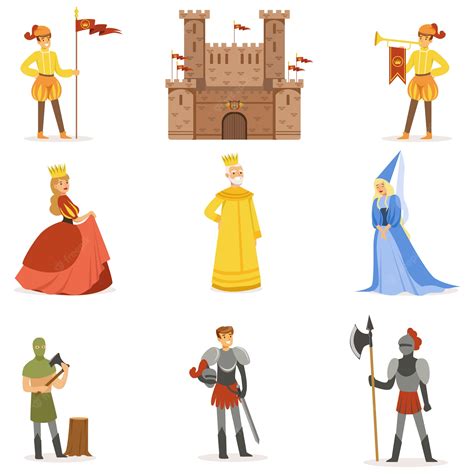 Personajes De Dibujos Animados Medievales Y Edad Media Europea