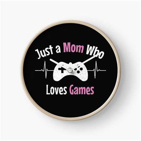 Just A Mom Who Loves Games Female Funny Gamer Heartbeat T By