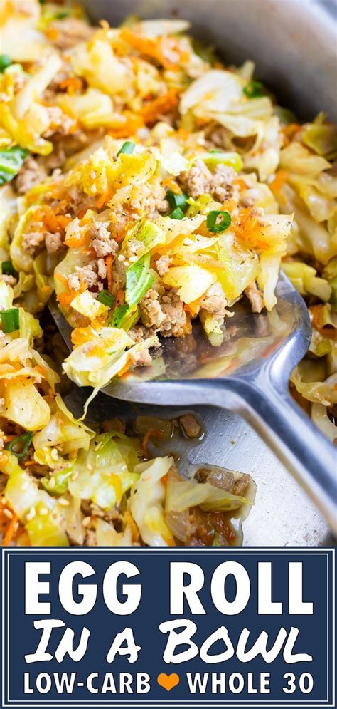 Eggs are the superfoods that can be prepared in less time and are economical as they are of a low price. Egg Roll in a Bowl | Keto + Paleo | Recipe | Food recipes, Ground turkey dinners, Healthy low ...