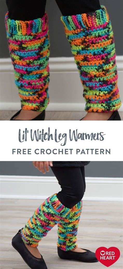 Lil' Witch Leg Warmers free crochet pattern in Red Heart Super Saver