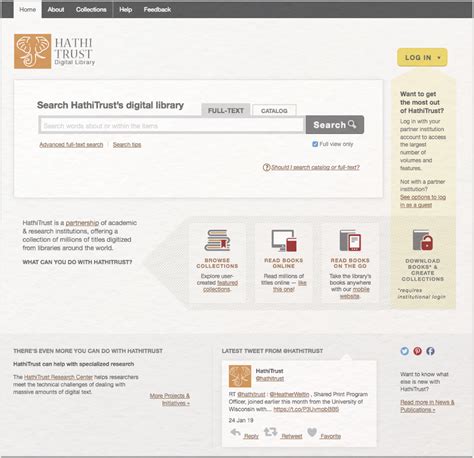 Hathitrust Eine Digitale Bibliothek Für Die Geisteswissenschaften