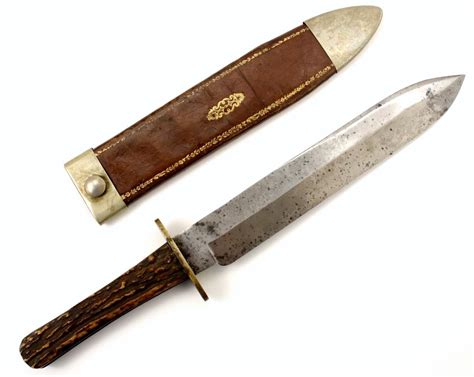 Rare Massive English Bowie Knife By Jackson Sheffield ~ Circa 1840s