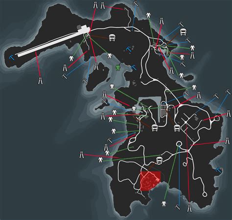Cayo Perico Secondary Targets Map