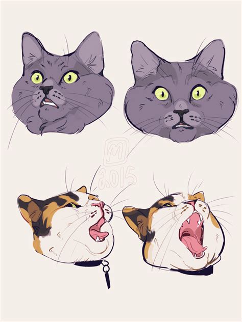 As the mouth is open you can draw the jaw lower down. cough into my open mouth | Animal art, Animal drawings, Cat art