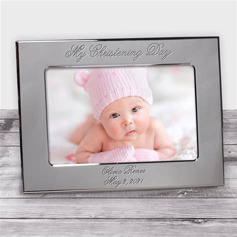 My Baptism Day Silver Personalized Frame | GiftsForYouNow