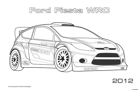 Coloriage Ford Fiesta Wrc 2012  JeColorie.com