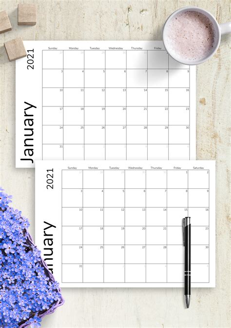 Download Printable Simple Monthly Calendar Grid Pdf