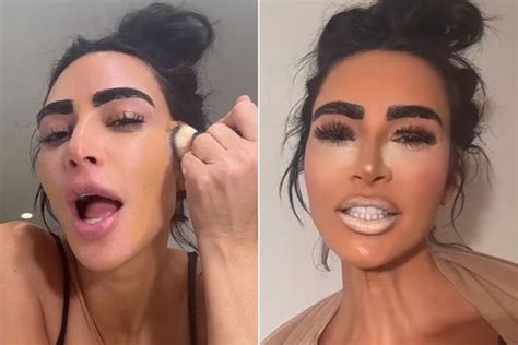 Kim Kardashian Gives Herself Extreme British Chav Makeover On Tiktok