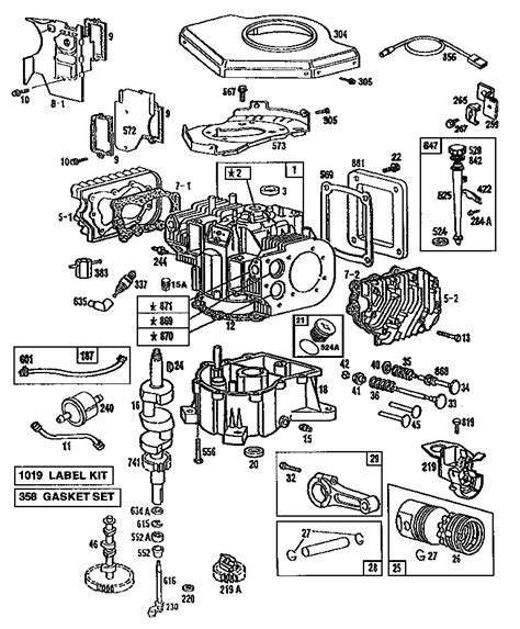 Briggs And Stratton Engine Parts Model 422707152701 Sears Partsdirect
