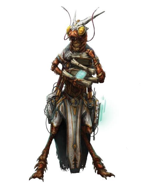 Starfinder Cha Lak The Shirren Scholar Mystic Fantasy Character Art Rpg Character Character
