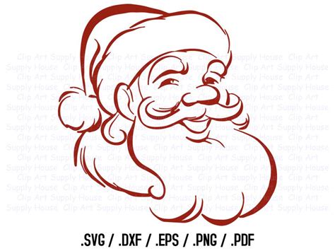 Free Svg Santa Face Svg Cut File 1521 Dxf Include Free T Shirt