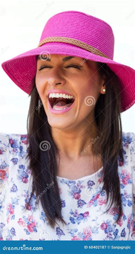 Female Fashion Model Standing And Laughing Stock Photo Image 60402187