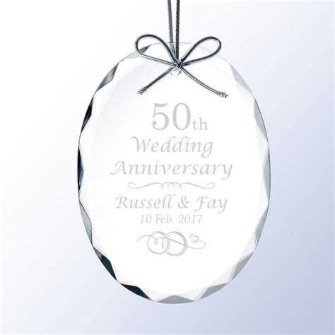 Engraved 50th Wedding Anniversary Christmas Ornament 50th Etsy