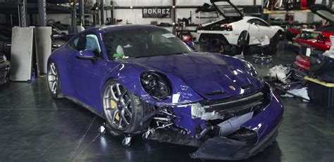 Wrecked 2022 Porsche 911 Gt3 Could Be The Most Complicated Project Car