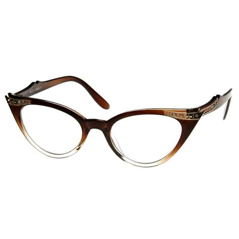 vintage 1950 s womens cat eye clear lens glasses 8783 cat eye glasses fashion eye glasses