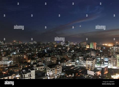 An Aerial Night View Of Dhaka The Capital City Of Bangladesh Dhaka