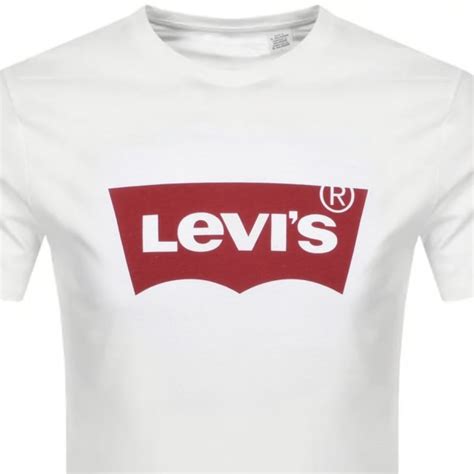 Levis Logo Crew Neck T Shirt White Mainline Menswear