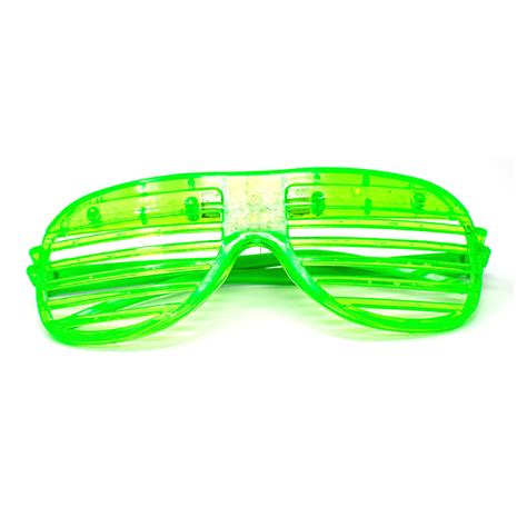 green flashing led shutter glasses light up rave slotted party glow shades uk 5060787267961 ebay