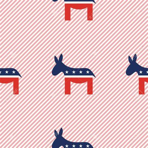 Elephant And Donkey Pattern Seamless Democrat And Republican 36