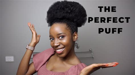 The Perfect Afro Puff 4c 4b Natural Hair Youtube