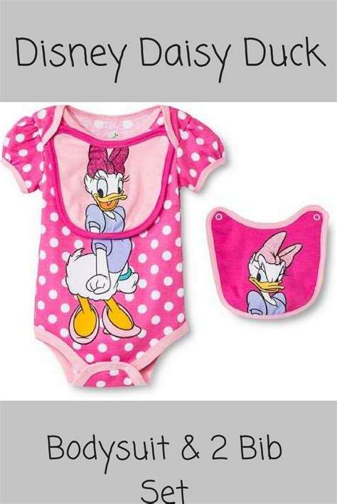Baby Girls Disney Daisy Duck Bodysuit 2 Bib Set Baby Babygirl