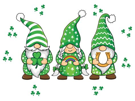 Irish Gnome St Patrick S Day Gnomes Illustration Par UNX Gallery