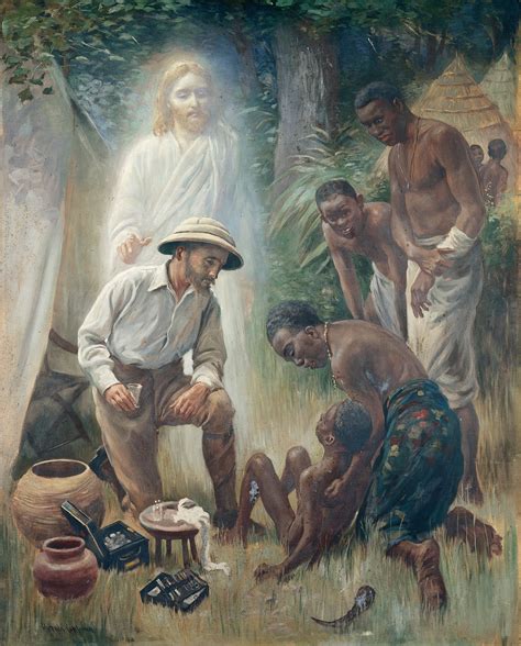 Artwork Replica A Medical Missionary Attending To A Sick African By
