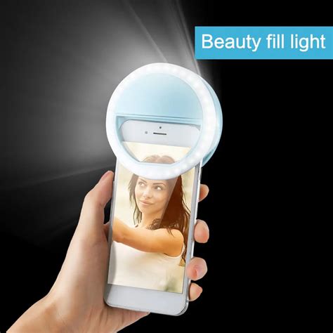 Mobile Phone Selfie Light Clip On Led Ring Flash Light Camera