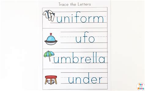 Letter U Worksheets for Preschool + Kindergarten Pack  Fun with Mama