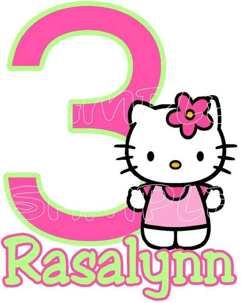 Custom Personalized Hello Kitty Number By Kimscreations1127 599