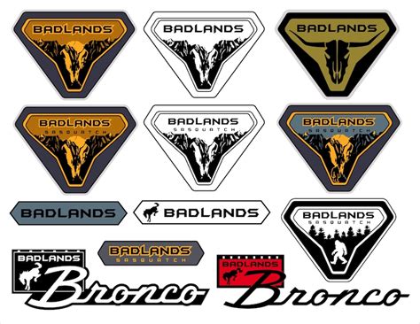 Ford Bronco Side Fender Badges Svg Bundle Badlands First Edition