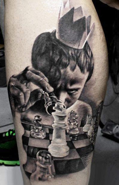 Realism Tattoo By Proki Tattoo Chess Tattoo Tattoos For Kids Gaming
