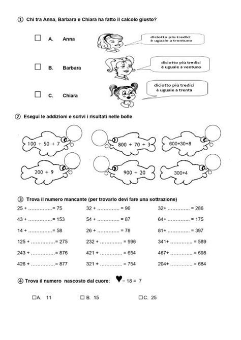 Matematica classe seconda schede didattiche miste nel 2020 ...
