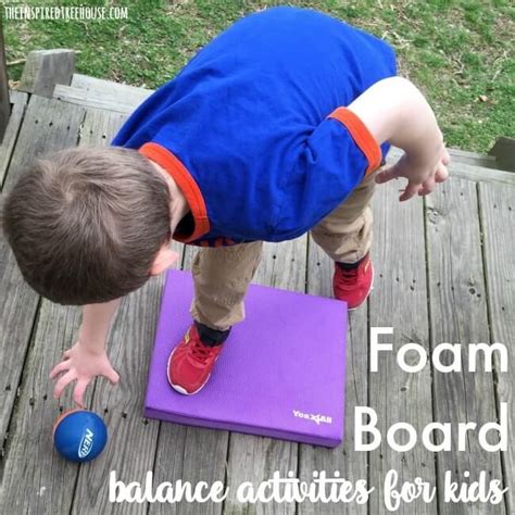 Fun Balance Exercises Using A Foam Balance Pad The Inspired Treehouse