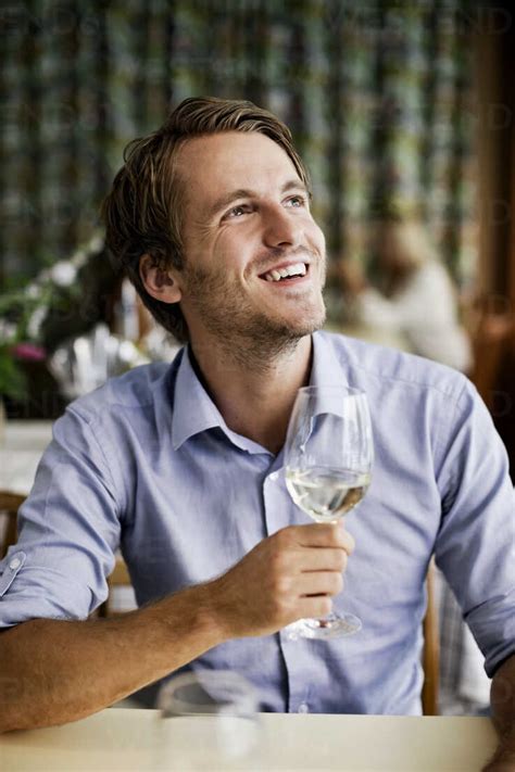Man Holding Wine Glass Handsome Man Holding Wine Glass Stock Photo