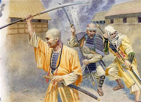 Japanese Warrior Monks Samouraï Asie Japon