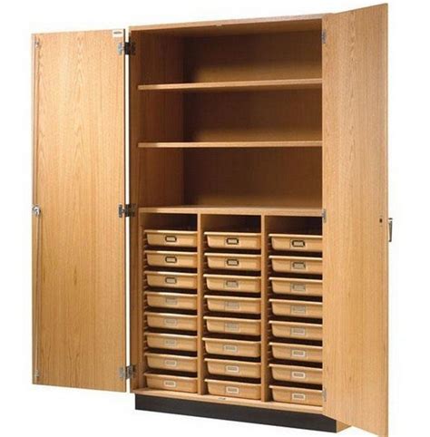 Tall Wood Storage Cabinets With Doors And Shelves Home Furniture Design