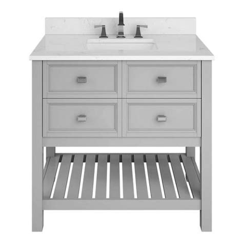 Price match guarantee + free shipping on eligible orders. Scott Living Canterbury 36-in Light Gray Single Sink ...