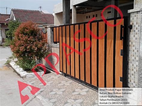 Jual Pagar Minimalis dengan Motif Kayu - Jasa Konstruksi | Tokopedia