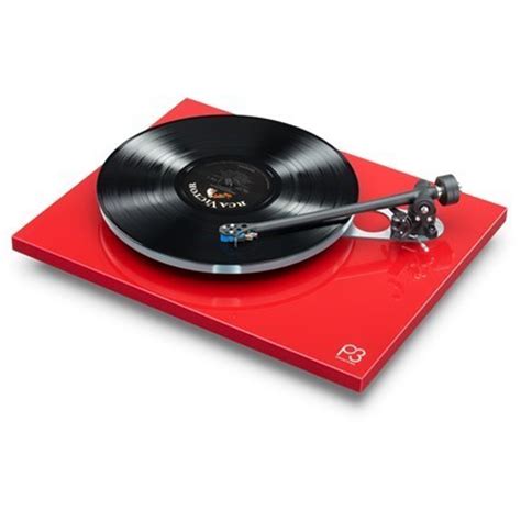 Rega Planar 3 Turntable P3 Red Exact Open Box Music Direct