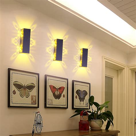 2w 6w Led Wall Lamp Sconce Lights Double Batteryfly Aluminum Fixture Up