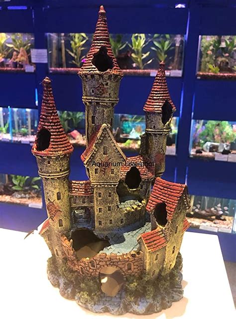 Mezzaluna Ts Large Princess Castle With Turrets Colourful Aquarium