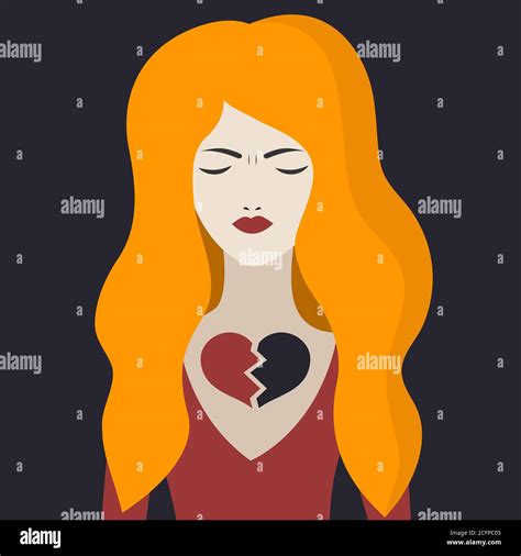 Heartbroken Lady Stock Vector Images Alamy