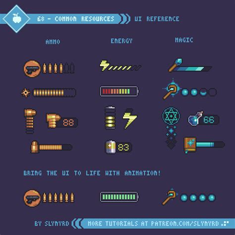 Tutorial 83 Projectiles Slynyrd On Patreon Pixel Art Games Pixel Art