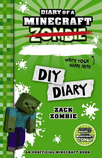 Product Diary Of A Minecraft Zombie Diy Diary Book School Essentials
