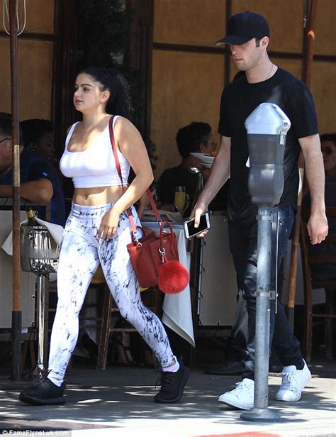 Ariel Winter Flaunts Her Tum In Crop Top And Tight Leggings While Out To Lunch With Sterling